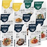 VeganAvia Konjak Nudeln Reis Spaghetti 10er-Pack - Shirataki Nudeln - Low Carb Nudeln (Mix 10 Pack)